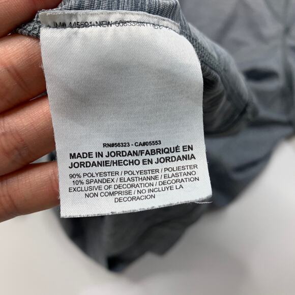 Nike Pro Shirt Mens L Large Cool Grey Dri Fit Fitted Short Sleeve Gym Train Run - Picture 9 of 12